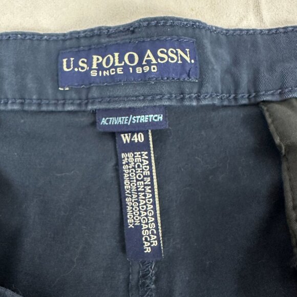 U.S. Polo Assn.Mens Navy Blue Stretch Shorts Size 40 - Picture 3 of 4